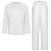Custom Men's Long Sleeve Round Neck Pajamas Sets