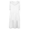 Custom Women's Ruffle Trim Sleeveless Mock Neck Loose Fit Mini Dress