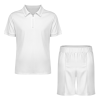 Custom Men's Zip Short Sleeve Polo Shirt & Shorts Outfit Sets