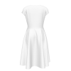 All Over Print Women's Long Dress with Front Chest Pleats