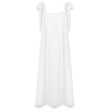 Custom Women Square Neck Tie Strap Loose Maxi Dress
