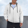 Custom Men's Fleece Lined Zip Up Hoodie Long Sleeve Casual Sweatshirt