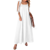 Custom Women Square Neck Tie Strap Loose Maxi Dress