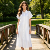 Custom Women's Long Shirt Dress with Pockets