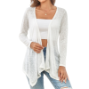 Customizable Cardigan Women's Lightweight Irregular Hem Long Sleeve Cover Up