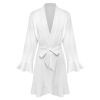 Custom Women V Neck Flare Sleeve Belted Short Kimono Robe
