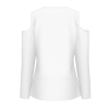 All Over Print Women's Round Collar Half Zipper Long Sleeve Ribbed T-shirt