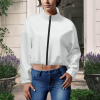 Custom Women's Long Sleeve Fleece Hoodie Short Jacket Coat