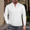 Custom Men's Long sleeved V-neck T-shirt