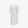 Custom Women's Crew Neck Mid-sleeve Ruched Dress