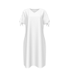 Custom Women's V-Neck Tie Sleeve Casual Bodycon T-Shirt Dress