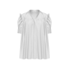 All Over Print Women's Ruffle Sleeves Pleated Blouse Top