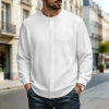 Custom Men's Long Sleeve Round Neck Sweater Cardigan