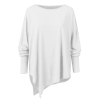 Custom Women's Long Sleeve Asymmetrical Hem Tunic Blouse Top