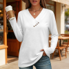 Custom Women V Neck Long Sleeve Top