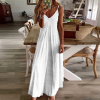 Women's Spaghetti Strap V-Neck Maxi Dress