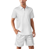 Custom Men's Zip Short Sleeve Polo Shirt & Shorts Outfit Sets