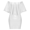 Custom Women's Off Shoulder Layered Ruffle Mini Dress