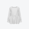 Custom Women's round-neck pleated top