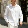 Custom Men's Long Sleeve Blouse Shirt with cuffs