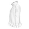 Girls' HalfZi p Long Sleeve Sweatshirt with Side Pockets and Ruffle Hem