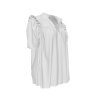 All Over Print Women's Ruffle Sleeves Pleated Blouse Top