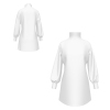 All Over Print Women's High Stacked Collar Long Sleeve Casual Dress
