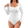 Custom Women's Square Neck Long Sleeved Jumpsuit