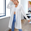 Custom Womens Long Sleeve Open Front Cardigan Coat