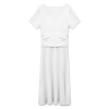 Custom Womens Short Sleeve V Neck Flared Midi Dress