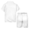 Older Kids Custom Pajama Set Collared Top With Shorts For Boys