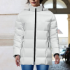 All-Over Print Women's Stand Collar Hooded Zipper Puffer Coat