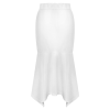 Custom Women's High Waist Asymmetrical Hem Midi Skirt