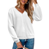 Custom Women Long Sleeve V‑Neck Outer Cardigan