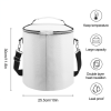 Custom Round Insulated Cooler Bag Thermal Tote With Shoulder Strap & Handle