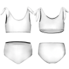 Custom Kids Tie Shoulder High Waist Two Piece Bikini Set