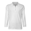 Custom Men's Zip Long Sleeve Casual  Polo Shirt