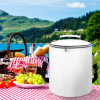Custom Round Insulated Cooler Bag Thermal Tote With Shoulder Strap & Handle
