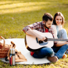 Custom Round Foldable Portable Picnic Mat With Carry Strap