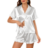 Custom Women's ruffle Short Sleeve Short Pajama Set