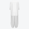 Custom Women's Crew Neck Short Sleeve Irregular Top & Long Pants Set