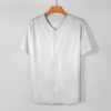 Custom Men's Baseball Jersey Short Sleeve Button Up Casual Sport Shirt