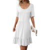 Custom Women's Short Sleeve Scoop Neck Midi Dress