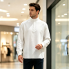 Custom Men's Stand Collar Long-Sleeved POLO shirt