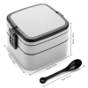 Custom Double layer Bento Box With Spoon