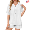 All-Over Print Women's V-neck Button Short Sleeve Pajama Sets