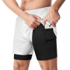 Custom Men's 2 in 1 Running Shorts Quick Dry Athletic Shorts With Liner