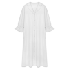 Custom Womne's Long Sleeve suit collar Maxi Shirt Dress