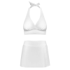 Customizable Women's Halter Bikini Set with High Slit Skort