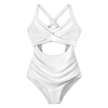 Women's Cross-Back Cutout One-Piece Swimsuit